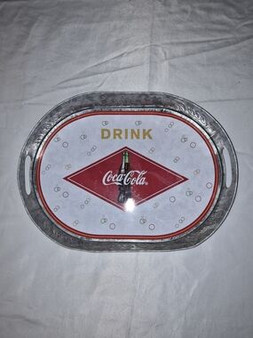 Coca-Cola Oval Serving Tray - Red, White, Gold